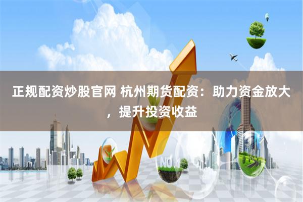 正规配资炒股官网 杭州期货配资：助力资金放大，提升投资收益